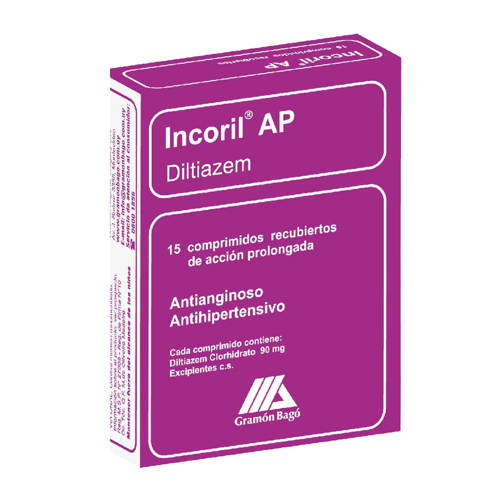 Incoril AP 90 mg 15 Comprimidos Recubiertos LP