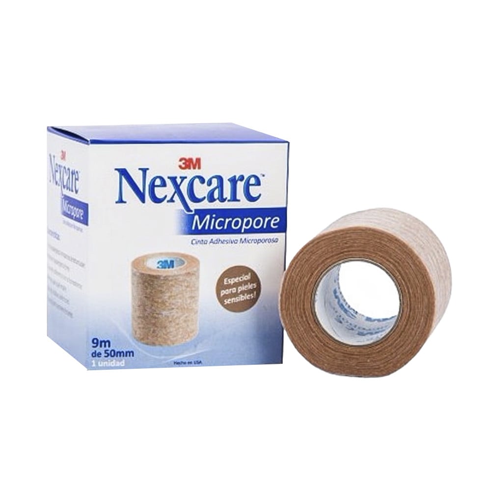Cinta Leuco Micropore Nexcare Beige 5 cm x 9 m
