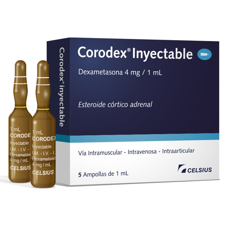 Corodex 4 mg/mL Inyectable 5 Ampollas