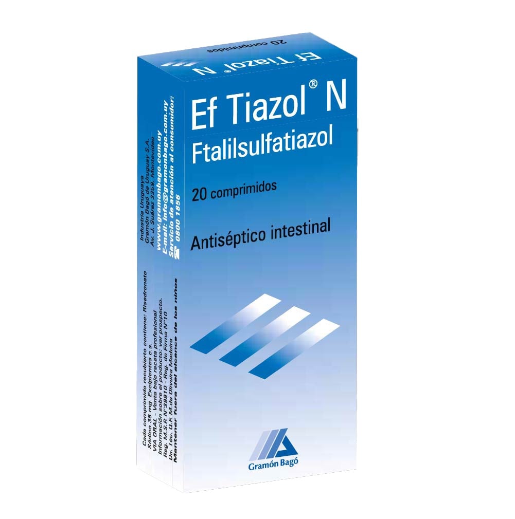 Ef-Tiazol N 500 mg 20 Comprimidos