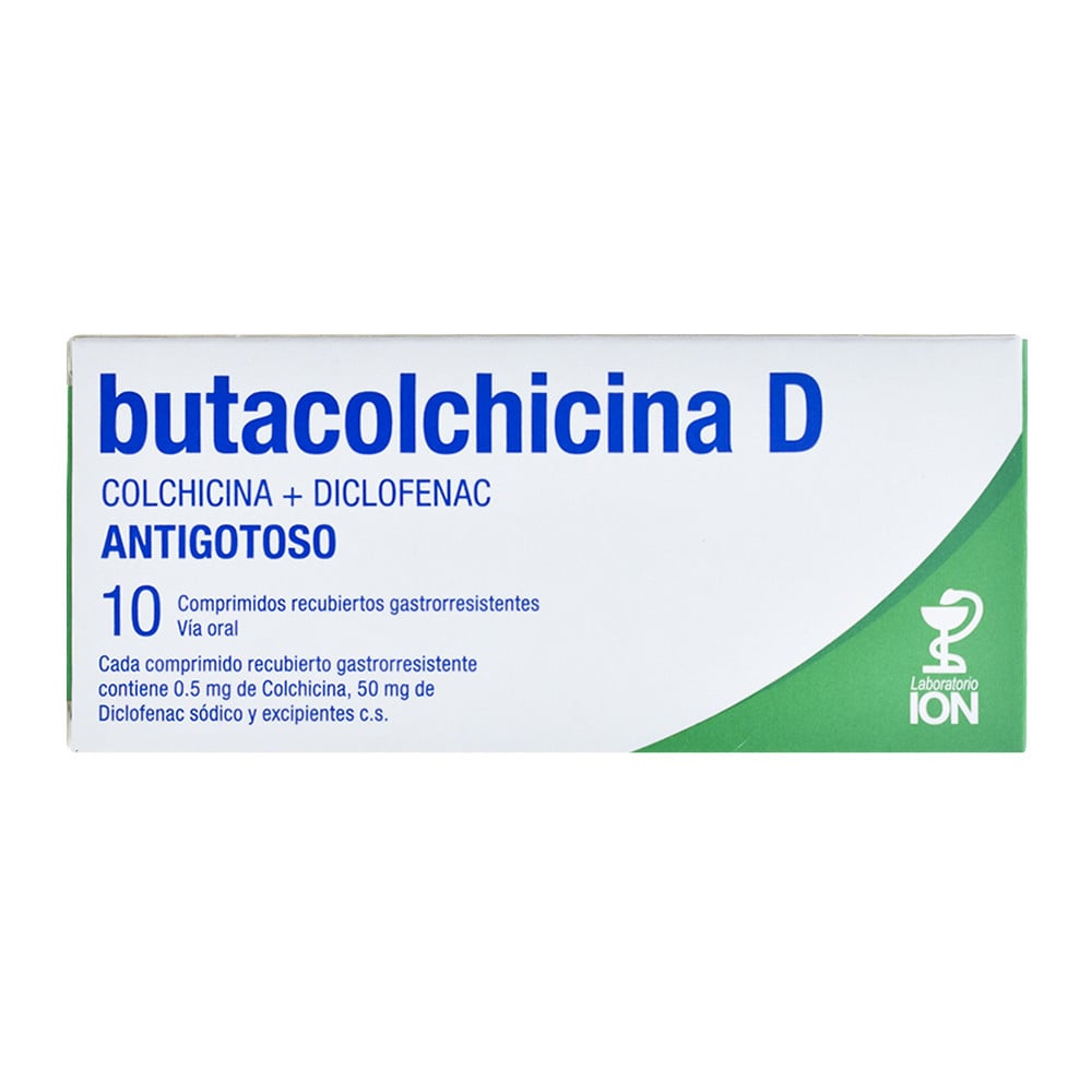 Butacolchicina D 0.5 mg/50 mg 10 Comprimidos Recubiertos Gastrorresistentes