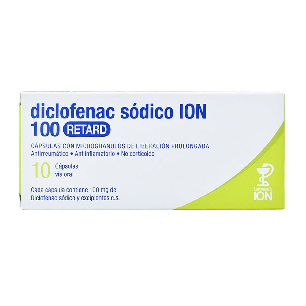 Diclofenac Sódico ION Retard 100 mg 10 Cápsulas