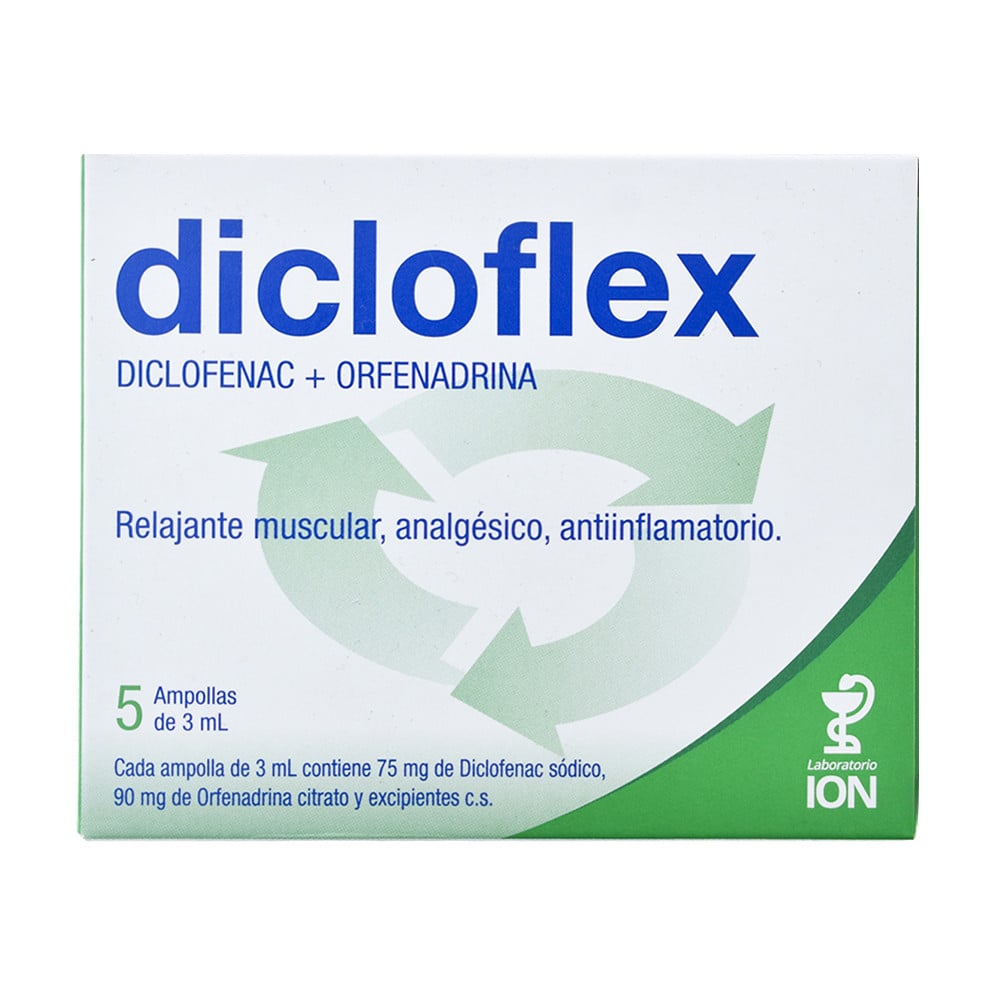 Dicloflex 75 mg/90 mg Inyectable 5 Ampollas