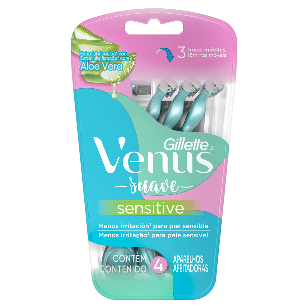 Afeitadora Gillette Venus Simply Mujer Sensitive 4 Unidades 