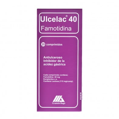 ULCELAC 40 MG 20 COMPRIMIDOS