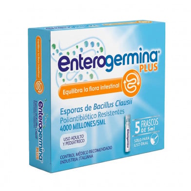 Enterogermina Plus Solución Oral Bebible 5 Frascos