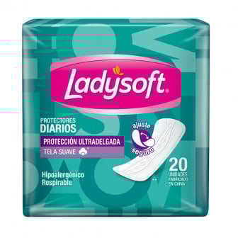 Protectores Diarios Ladysoft Protección Ultradelgada 20 Unidades