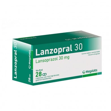 LANZOPRAL 30 MG 28 CÁPSULAS