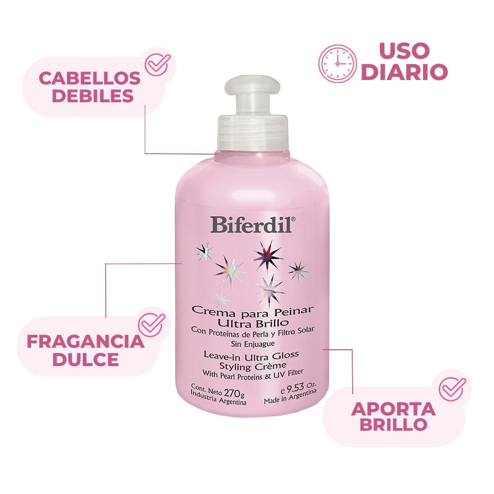 Crema para Peinar Biferdil Ultra Brillo 270 g