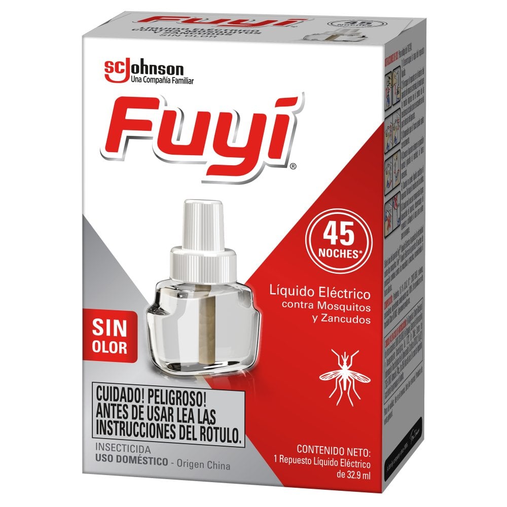 Repuesto Líquido para Mosquitos Fuyi sin Olor 45 Noches