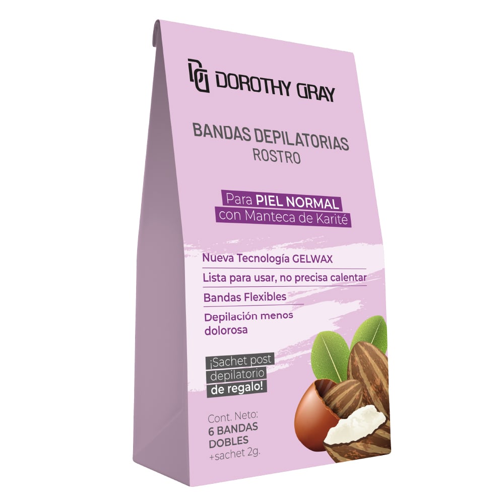 Bandas Depilatorias Dorothy Gray Faciales Piel Normal 6 Unidades