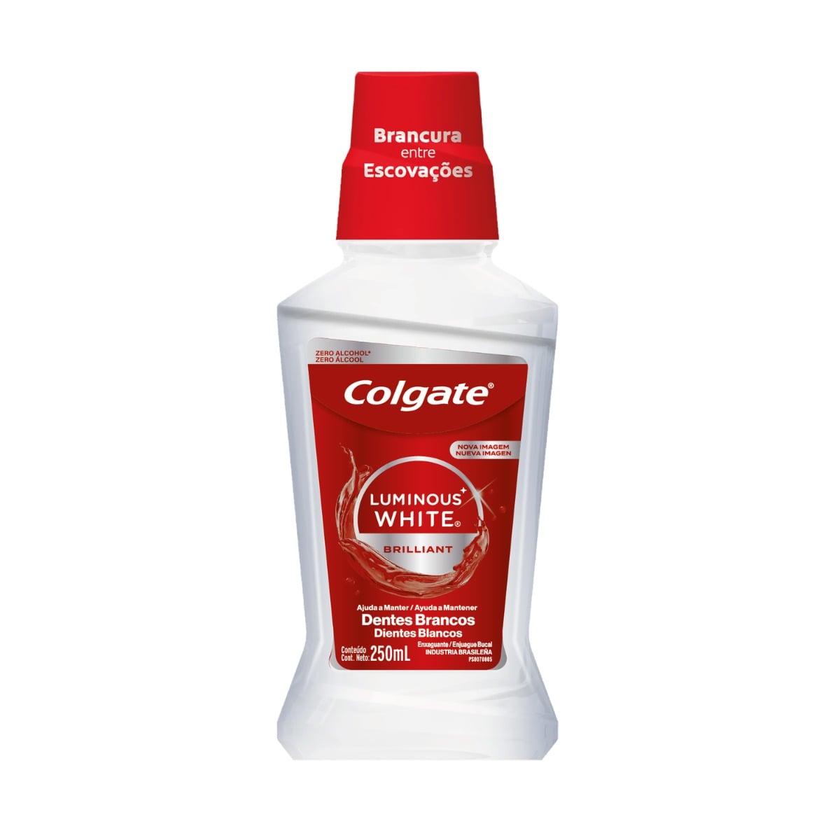 PASTA DE DIENTES COLGATE PLAX ENJUAGUE LUMINOUS WHITE 250 ML.