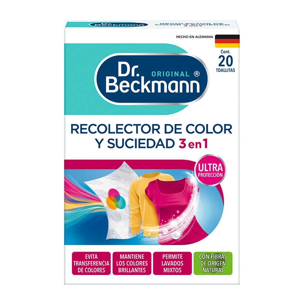 Recolector de Color y Suciedad Dr. Beckmann 20 Toallitas