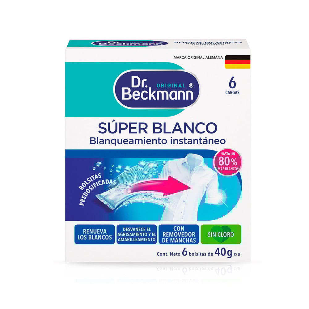 Toallitas Super Blanco Dr. Beckmann 6 Unidades