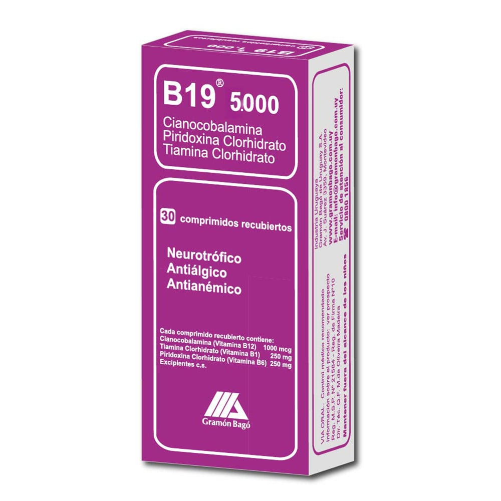 B 19 5000 30 Comprimidos Recubiertos