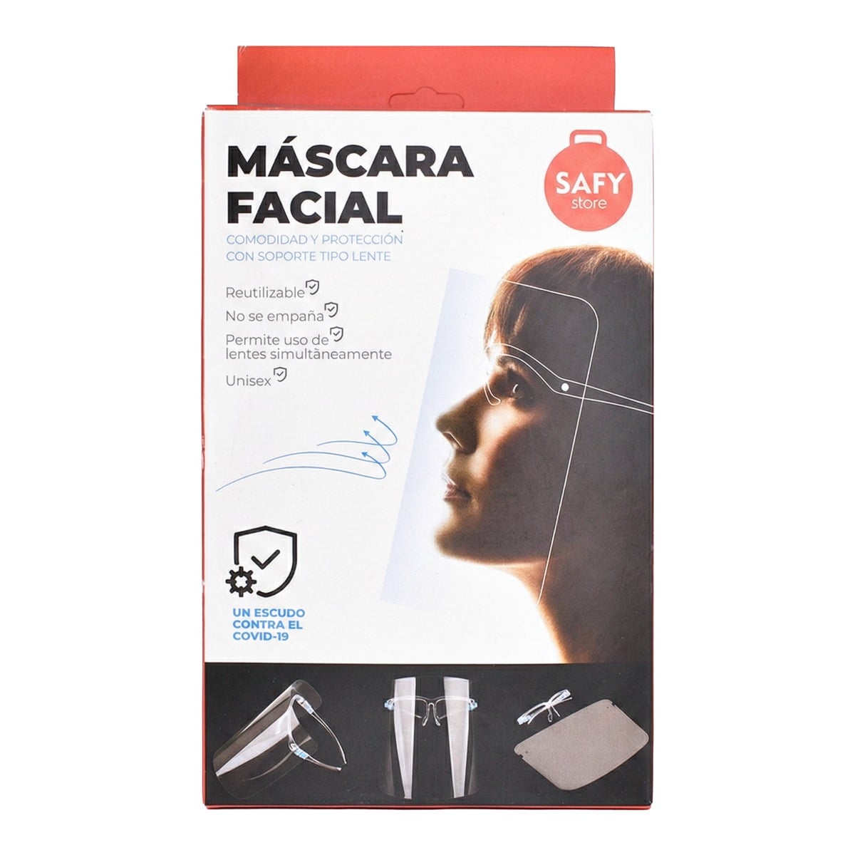 Máscara Facial con Lentes Safy