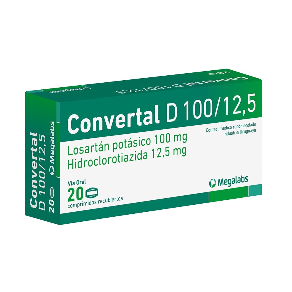 Convertal D 100 mg/12.5 mg 20 Comprimidos Recubiertos