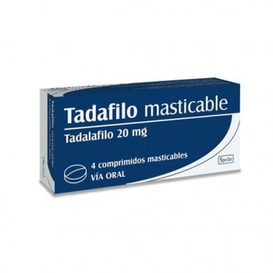 Tadafilo Masticable 20 mg 4 Comprimidos Masticables