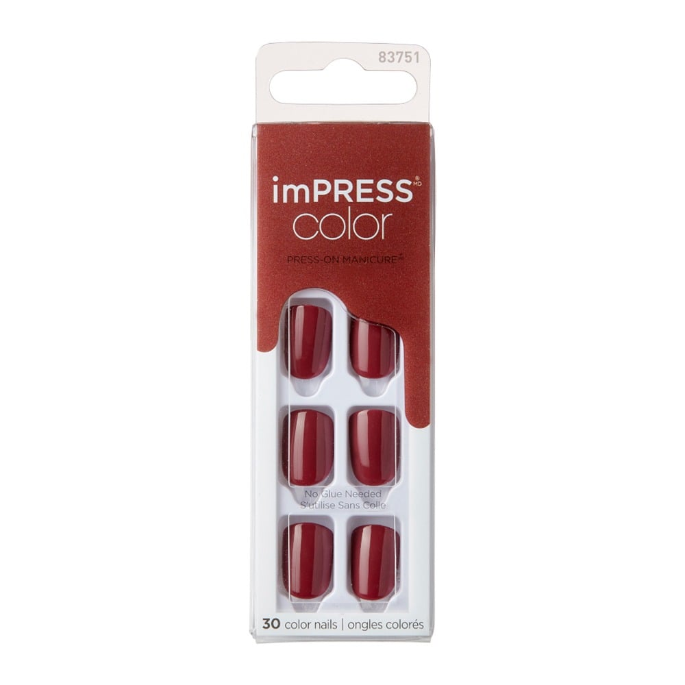 Uñas Postizas Adhesivas Kiss Color Impress Espress Yourself 30 Piezas