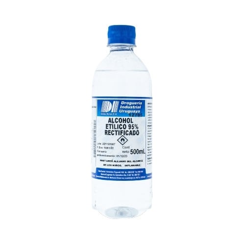 Alcohol Etílico Rectificado 95% DIU 500 ml
