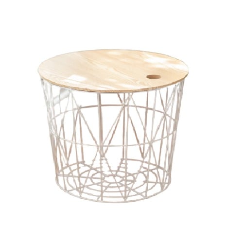 Mesa Redonda con Tapa Rumba de Madera