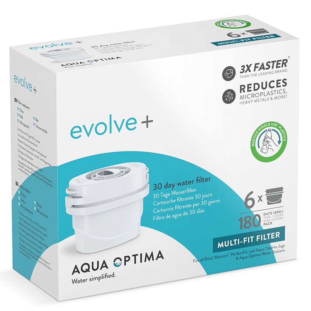 Pack 6 Filtros de Agua Aqua Optima EPS612 Evolve+ 30 Días