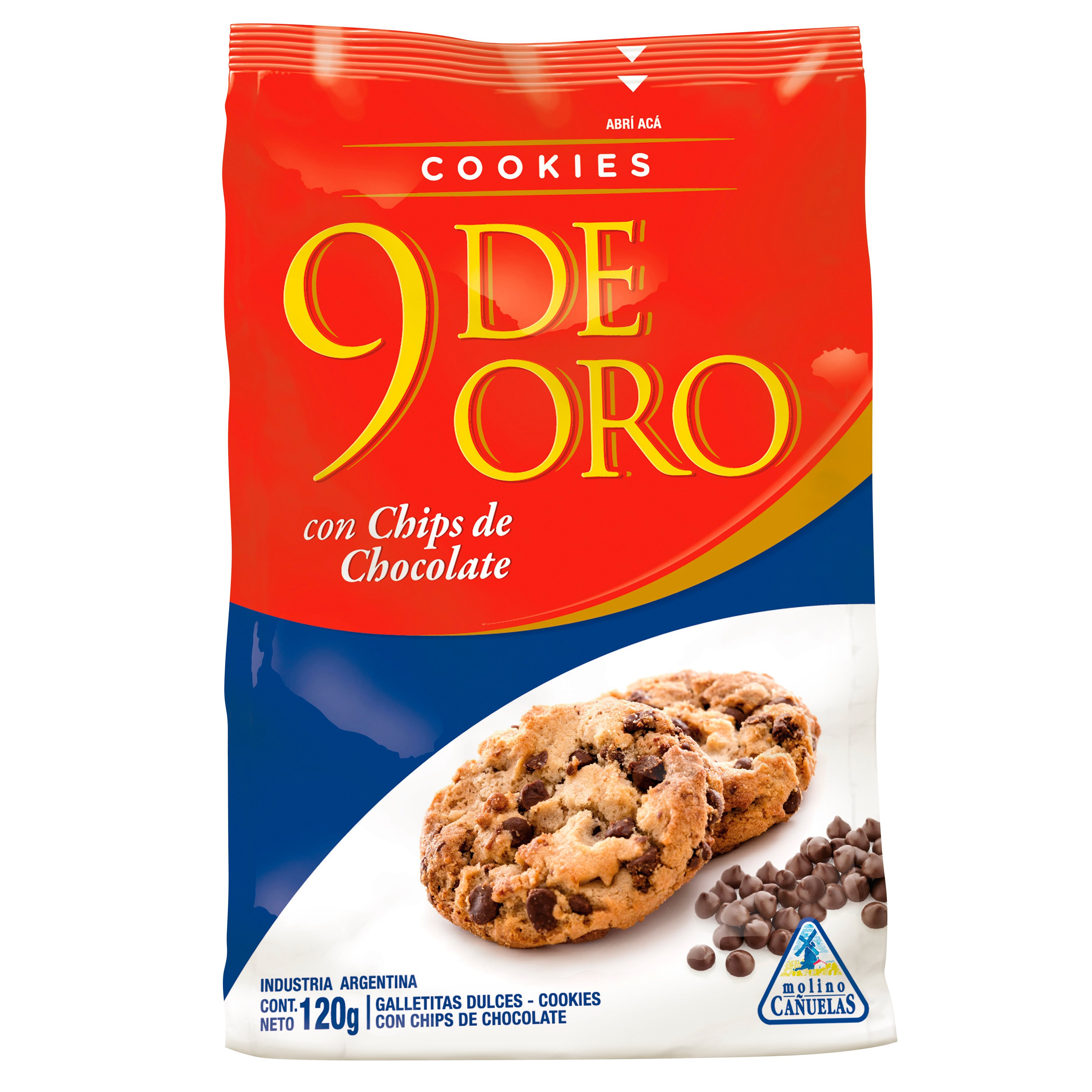 Galletas 9 de Oro Chips Chocolate 120 g