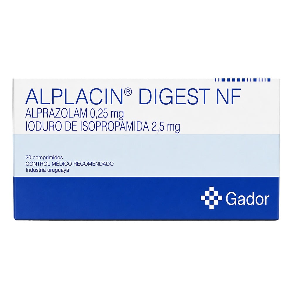 Alplacin Digest NF 0.25 mg/2.5 mg 20 Comprimidos