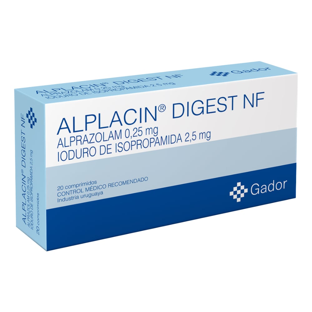 Alplacin Digest NF 0.25 mg/2.5 mg 20 Comprimidos