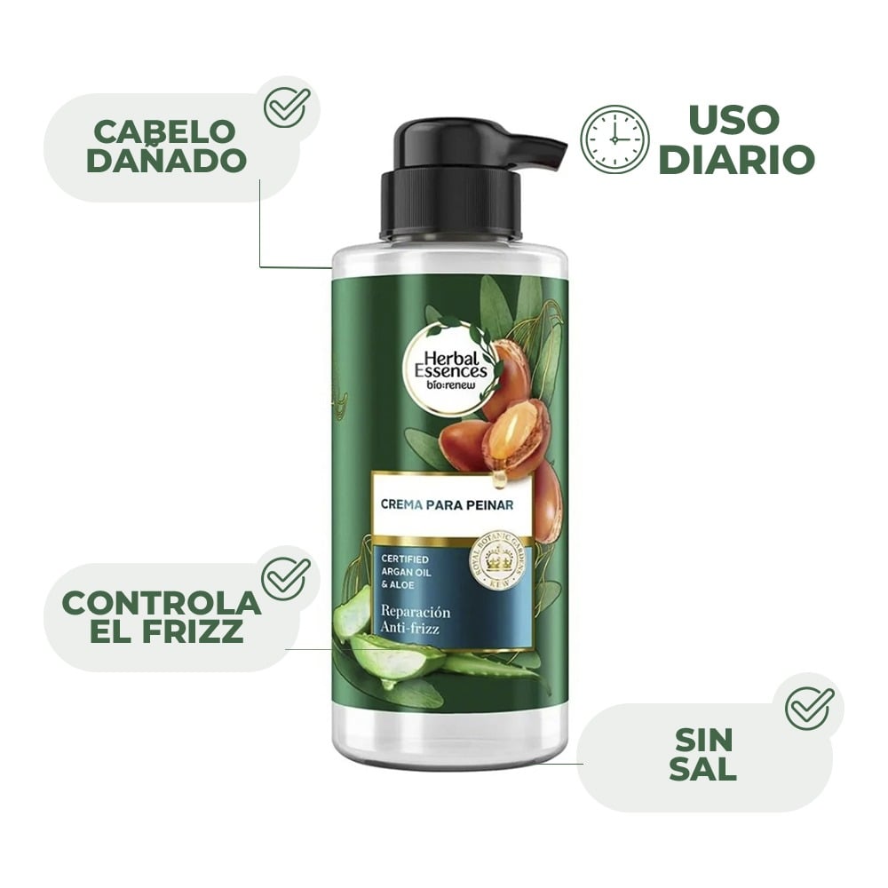 Crema para Peinar Herbal Essences Argán 300 ml
