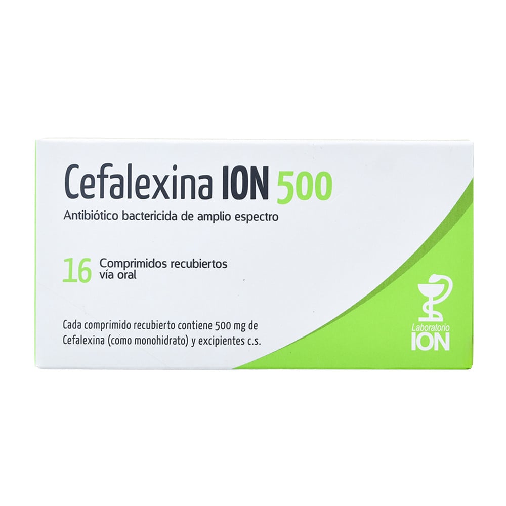 Cefalexina ION 500 mg 16 Comprimidos Revestidos