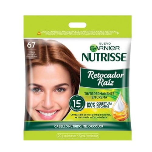 Retocador de Raíz Garnier Nutrisse N°67 Colorante 20 g + Revelador 20 ml