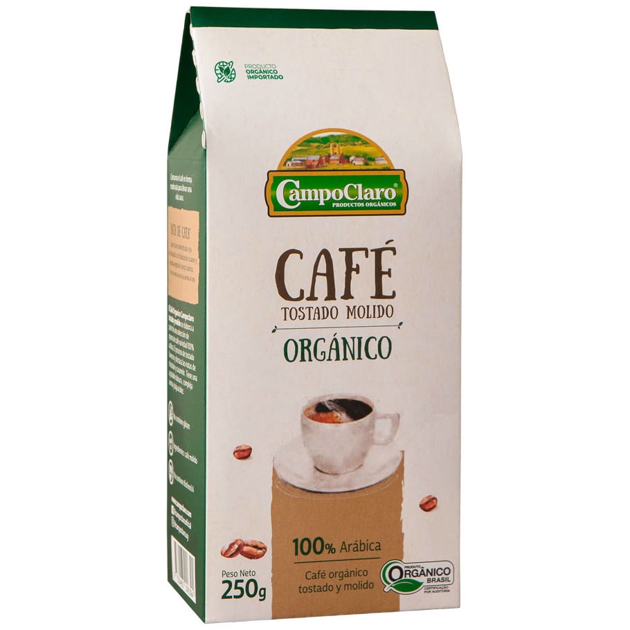 Café Orgánico Tostado Molido Campoclaro 250 g