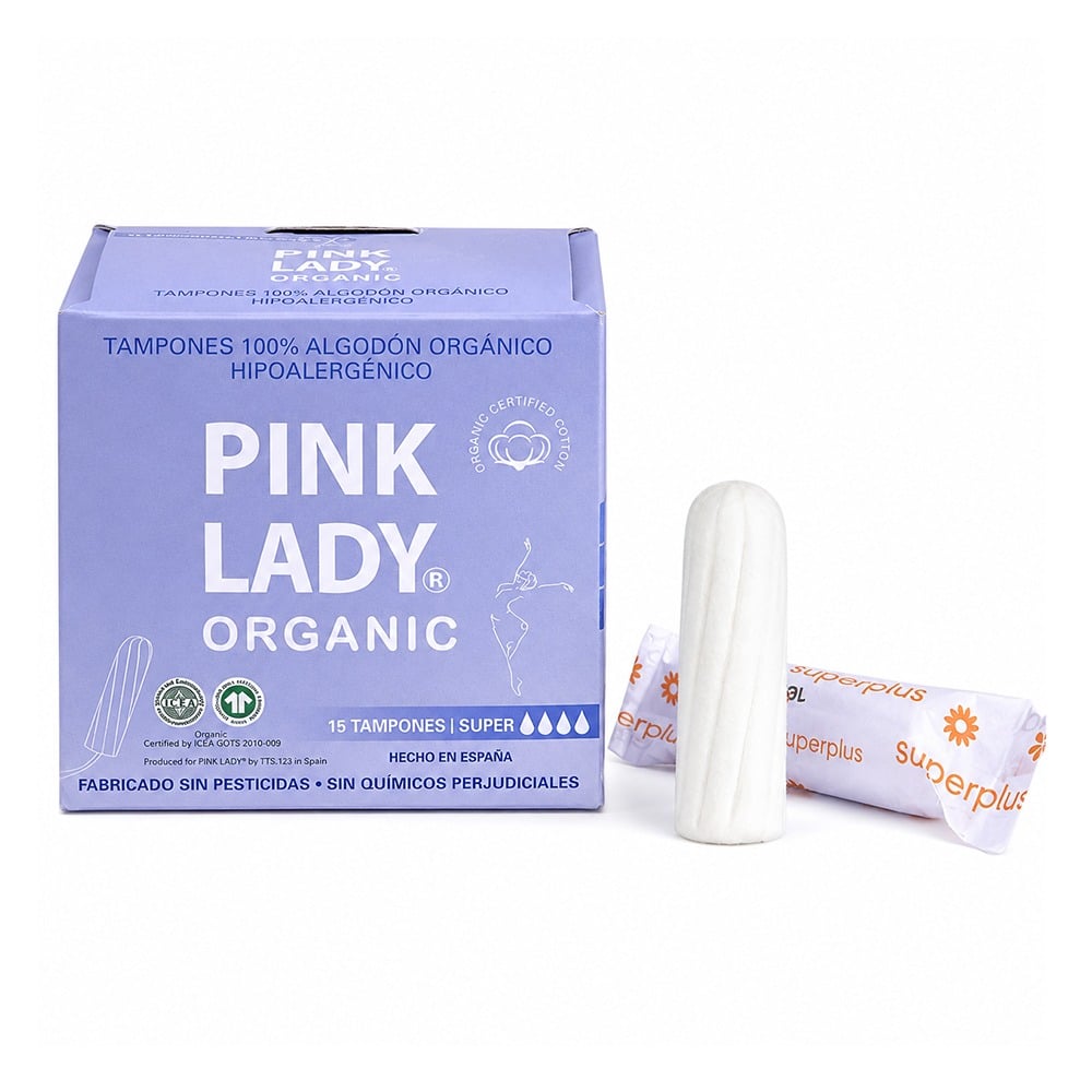 Tampones Orgánicos Pink Lady Super 15 Unidades