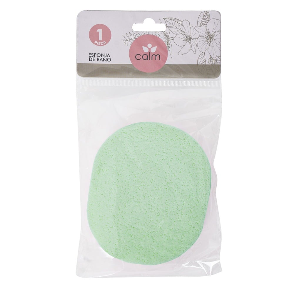 Esponja de Baño Calm Ovalada Verde 1 Unidad