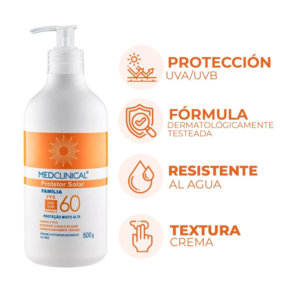 Protector Solar Medclinical FPS60 500 g