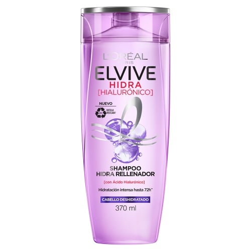 Shampoo Elvive Hidra Rellenador con Ácido Hialurónico 370 ml