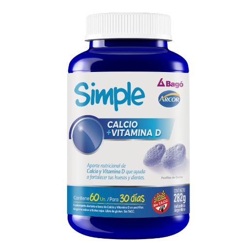 Simple Calcio y Vitamina D Arcor 60 Unidades
