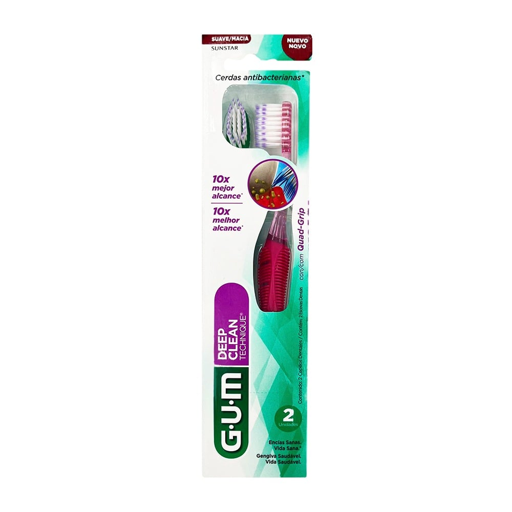 Cepillo de Dientes Gum 525 Technique Deep Clean 2 Unidades
