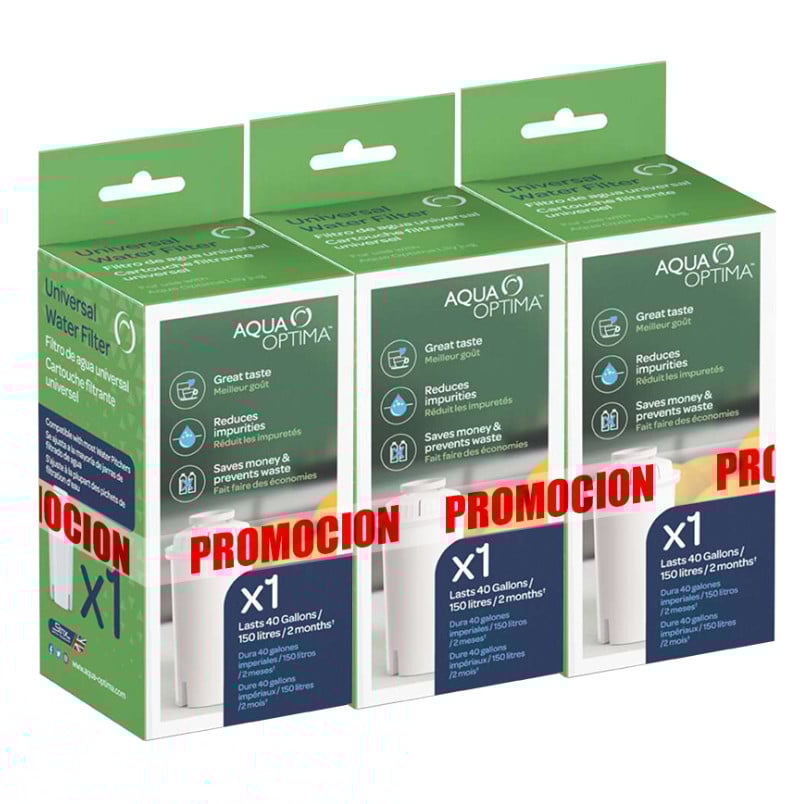 Pack Aqua Optima 3 Filtros Universal 30 días