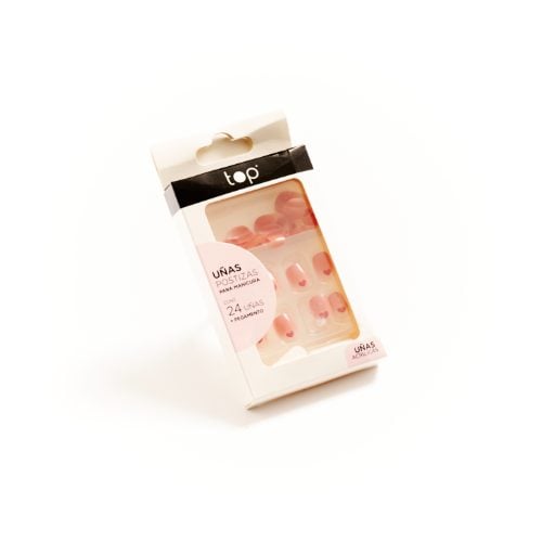 Uñas Postizas Top con Pegamento Corazónes 24 Piezas