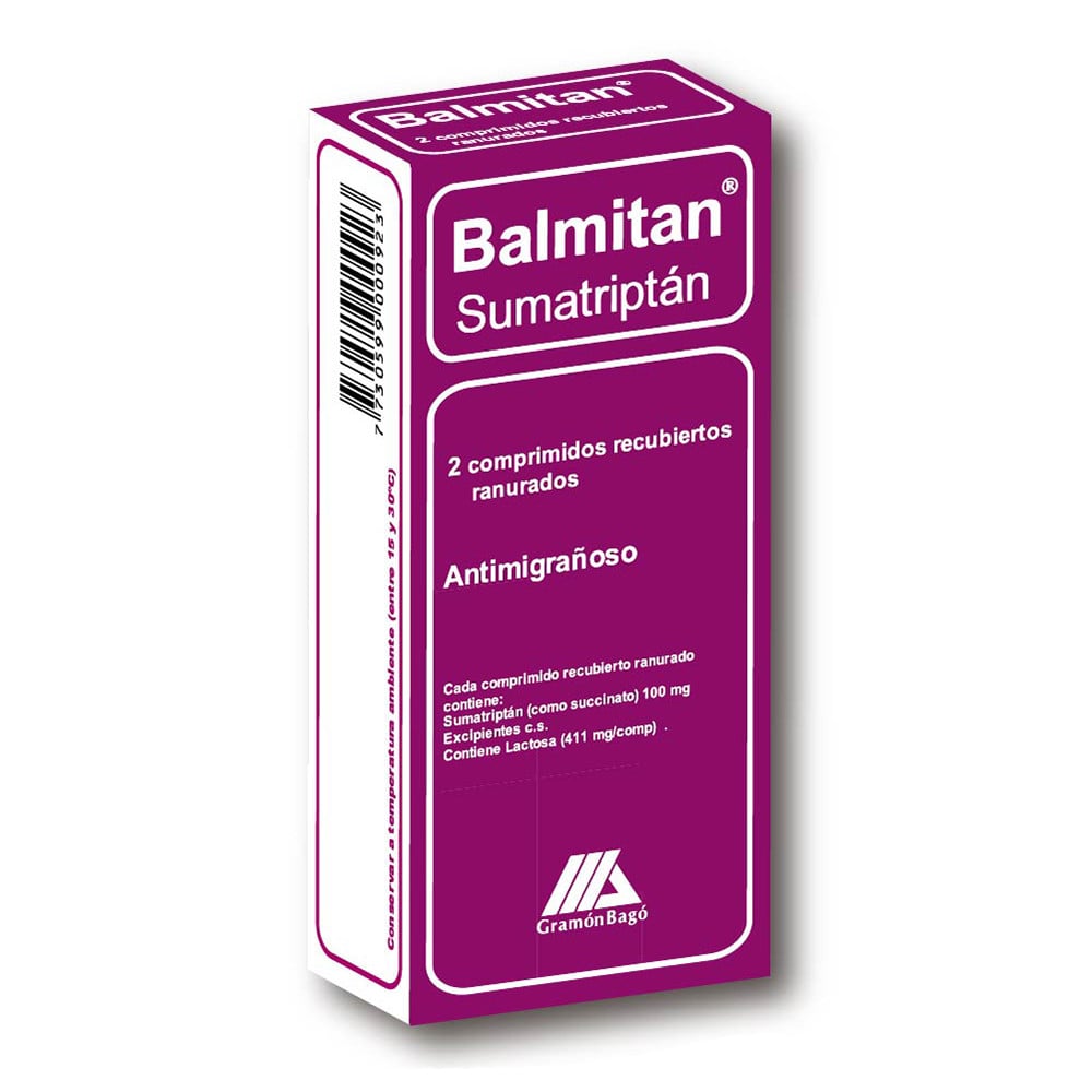 Balmitan 100 mg 2 Comprimidos Ranurados