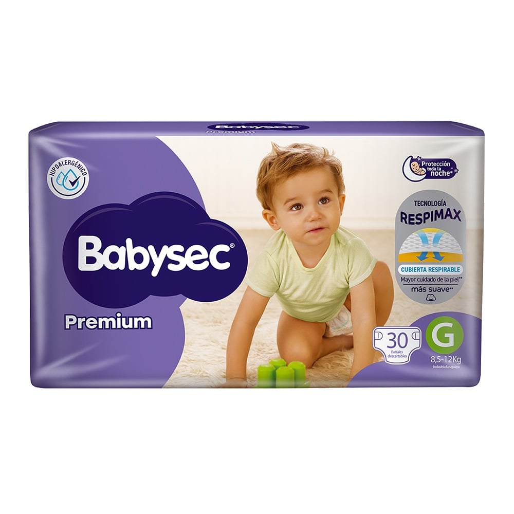 Pañales Babysec Premium G 30 Unidades