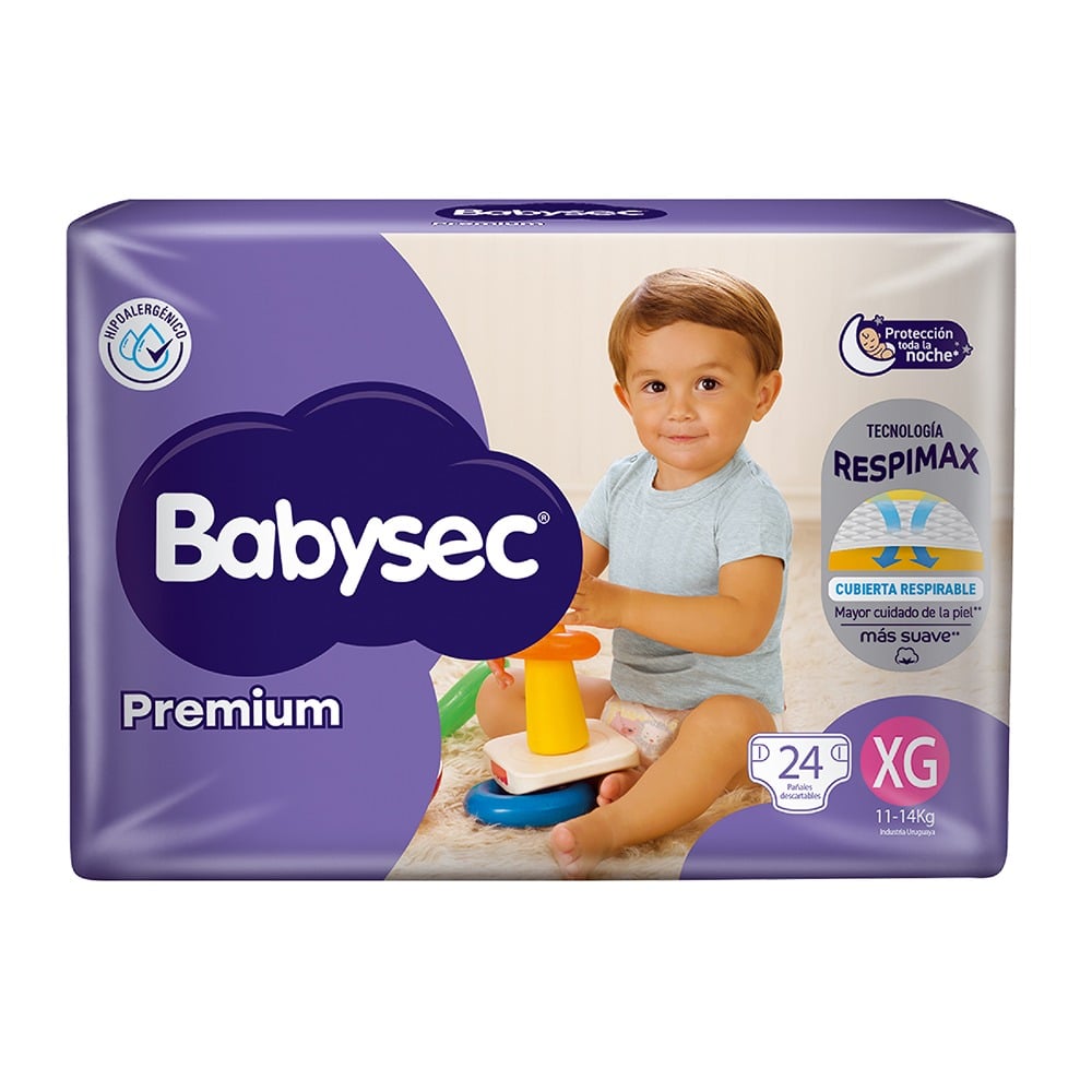 Pañales Babysec Premium XG 24 Unidades