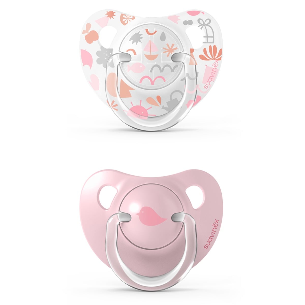 Chupete Anatómico Suavinex Silicona Rosado 0 a 6 Meses 2 Unidades