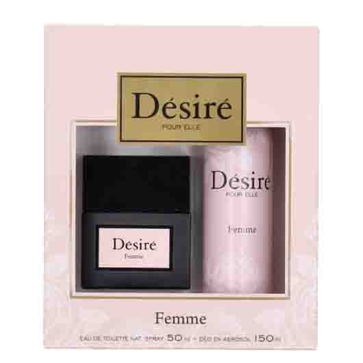 PERFUME DESIRE FEMME EDT 50ML + DESODORANTE 1EDT 50ML