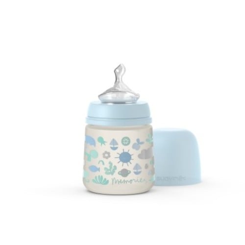 Mamadera Anatómica Suavinex de Silicona Azul +0 Meses 150 ml