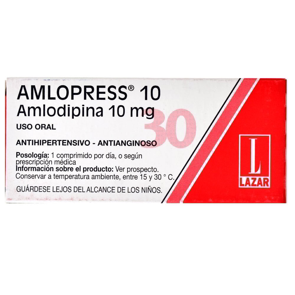 Amlopress 10 mg 30 Comprimidos
