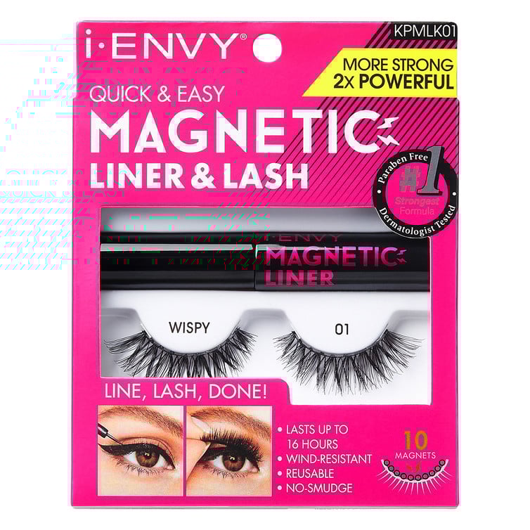 Set Kiss Ienvy Pestañas Magnéticas y Delineador Magnético