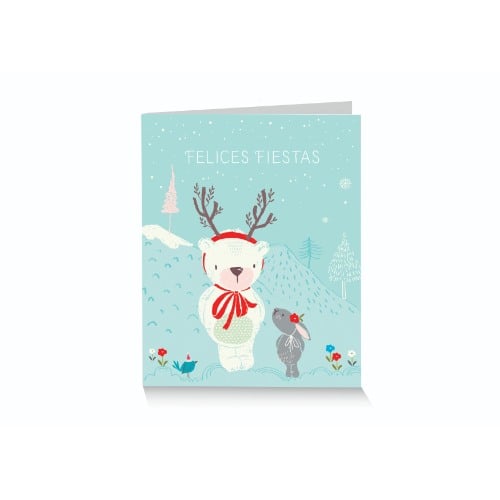 Tarjeta Felices Fiestas Osito 